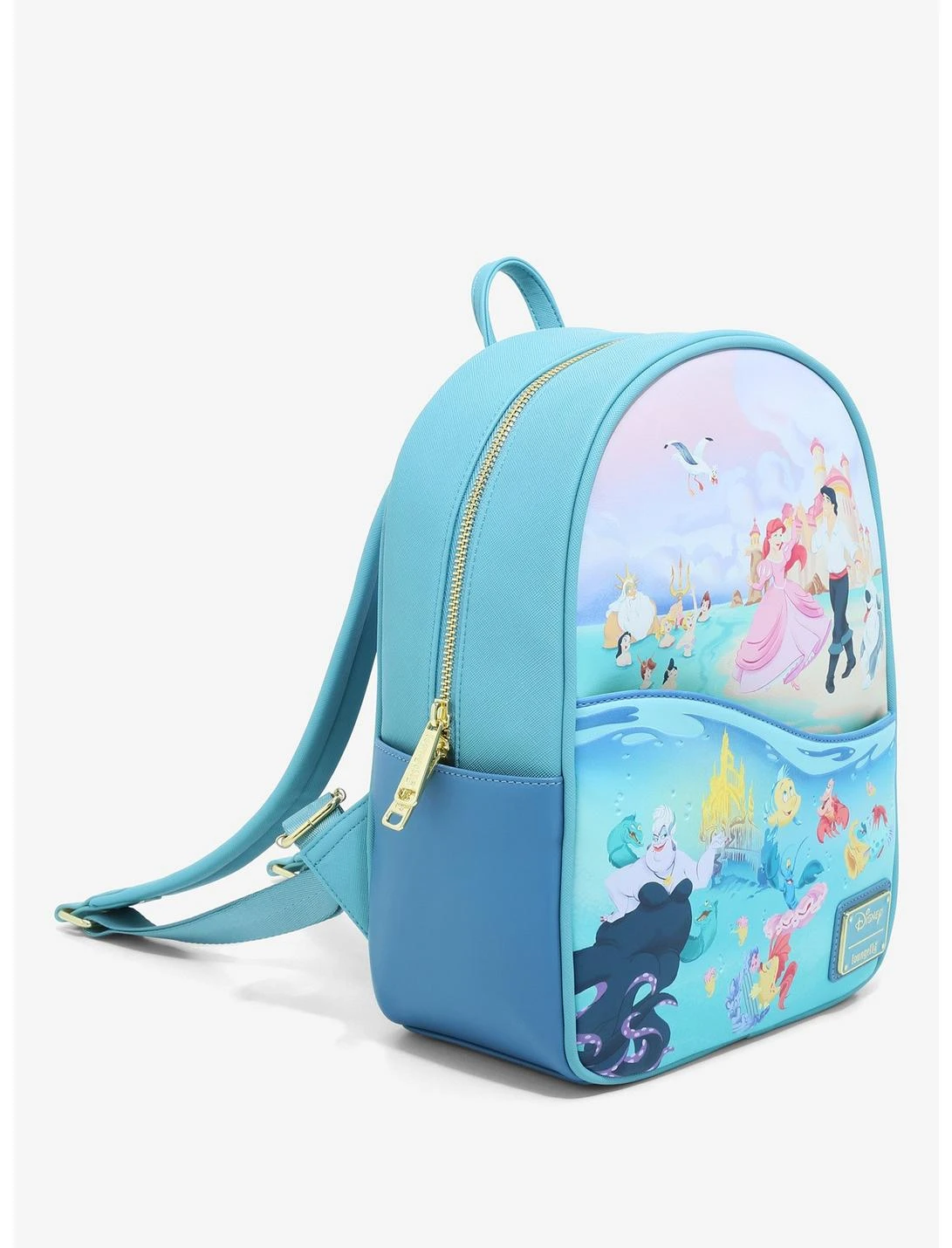 Disney Mini Backpack The Little Mermaid Beach Portrait Loungefly 2 Disney Mini Backpack The Little Mermaid Beach Portrait Loungefly - Image 2
