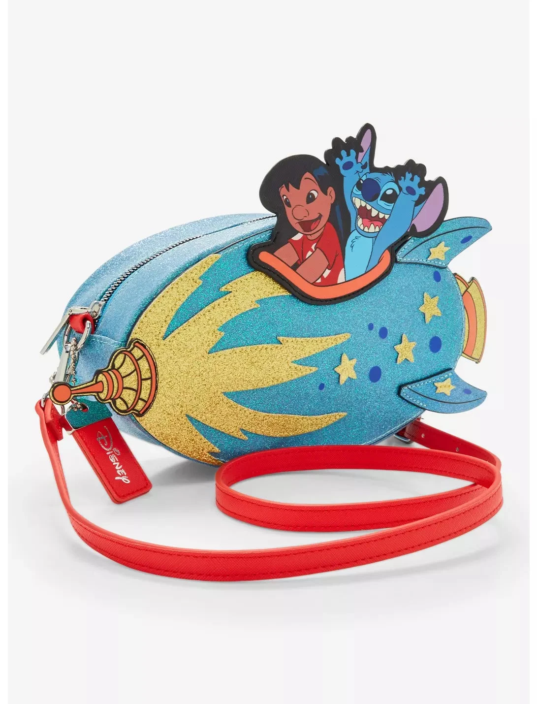 Disney Crossbody Bag Lilo And Stitch Glitter Rocket Bioworld 2 Disney Crossbody Bag Lilo And Stitch Glitter Rocket Bioworld - Image 2