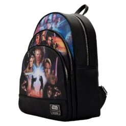 Star Wars Mini Backpack Trilogy 2 Triple Pocket Loungefly 7 Star Wars Mini Backpack Trilogy 2 Triple Pocket Loungefly -LOUNGEFLY Store trilogy2side