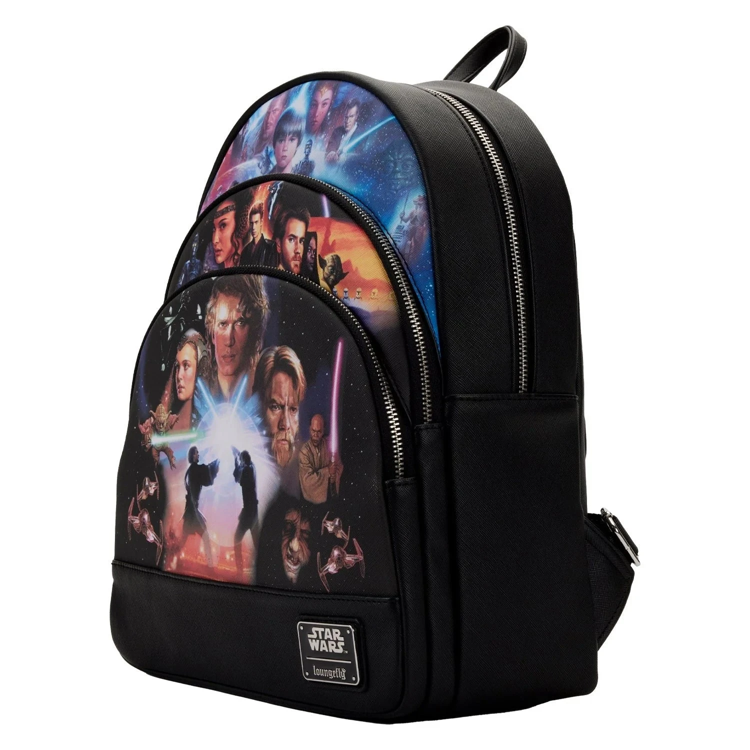 Star Wars Mini Backpack Trilogy 2 Triple Pocket Loungefly 4 Star Wars Mini Backpack Trilogy 2 Triple Pocket Loungefly - Image 4